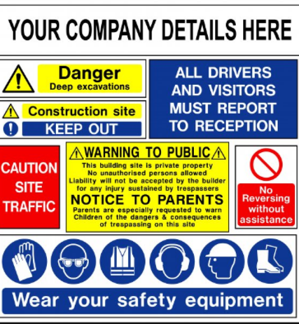Safety Sign With Company Logo A1 Size