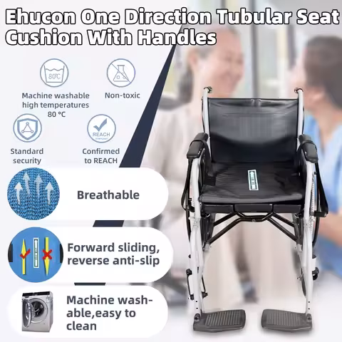 Ehucon Unidirectional Tubular Seat Cushion with Handles No Slip Fall Prevention for Elderly And Disabled Wheelchair Car Use