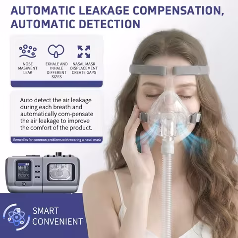 New Home Auto Bipap Bi-Level CPAP Machine Portable Travel Anti Snoring Sleep Apnea Treatment Device with CPAP Mask