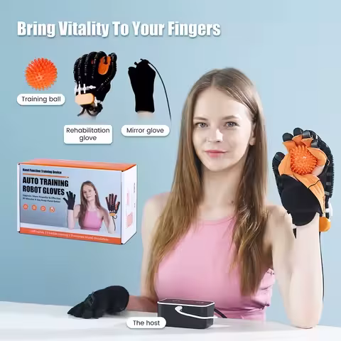 Upgraded Left Right Hand Massage Rehabilitation Robot Gloves Device for Stroke Hemiplegia Hand Function Recovery Finger Trainer